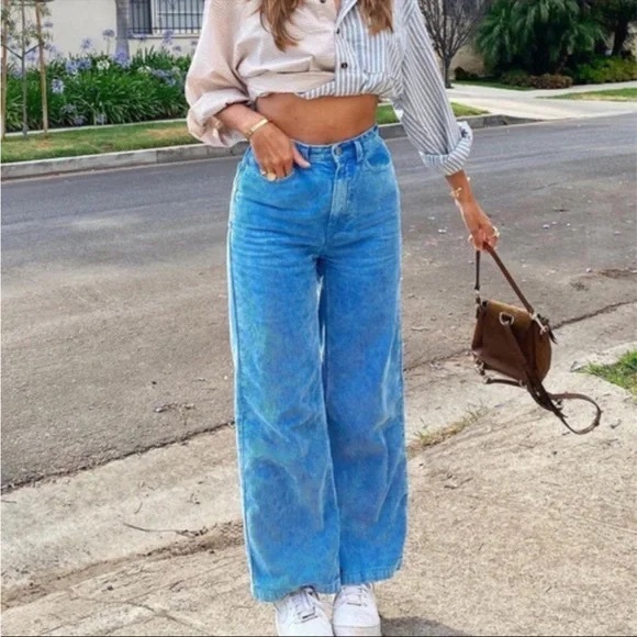 BDG Denim - BDG Corduroy Light Blue Wide Leg Pants